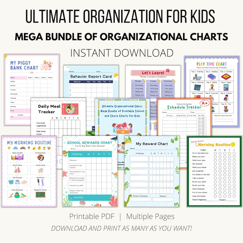 Mega Bundle: Kids Chore & Routine Charts