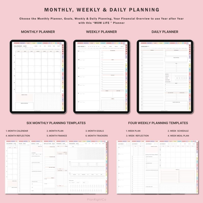 Digital Mom Life Planner – All-in-One Organizer for Moms