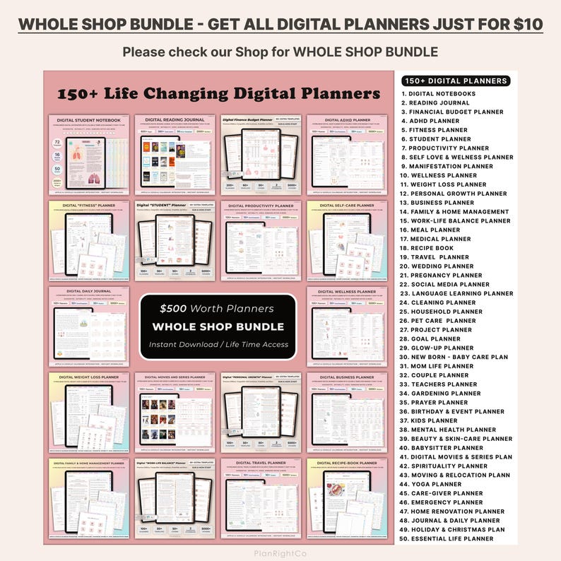 Digital Mom Life Planner – All-in-One Organizer for Moms